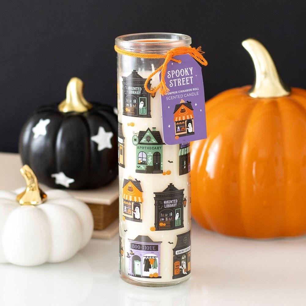 Something Different - Spooky Street Pumpkin Cinnamon Roll Tube Scented Candle - Multicolours